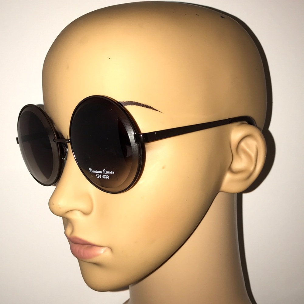 Bronze Round Oversize Sunglasses